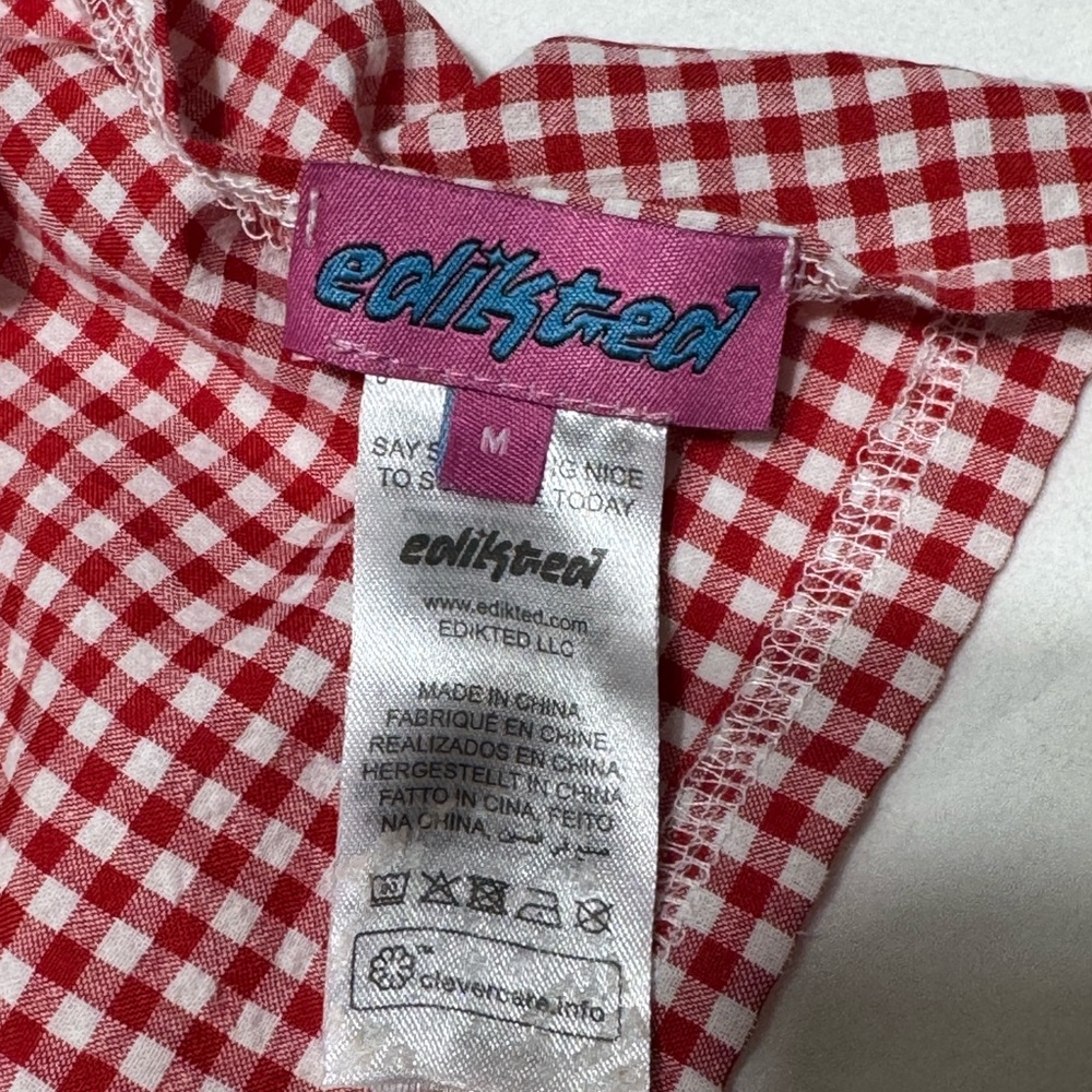 Edikted Gingham Backless Halter Top - image 7